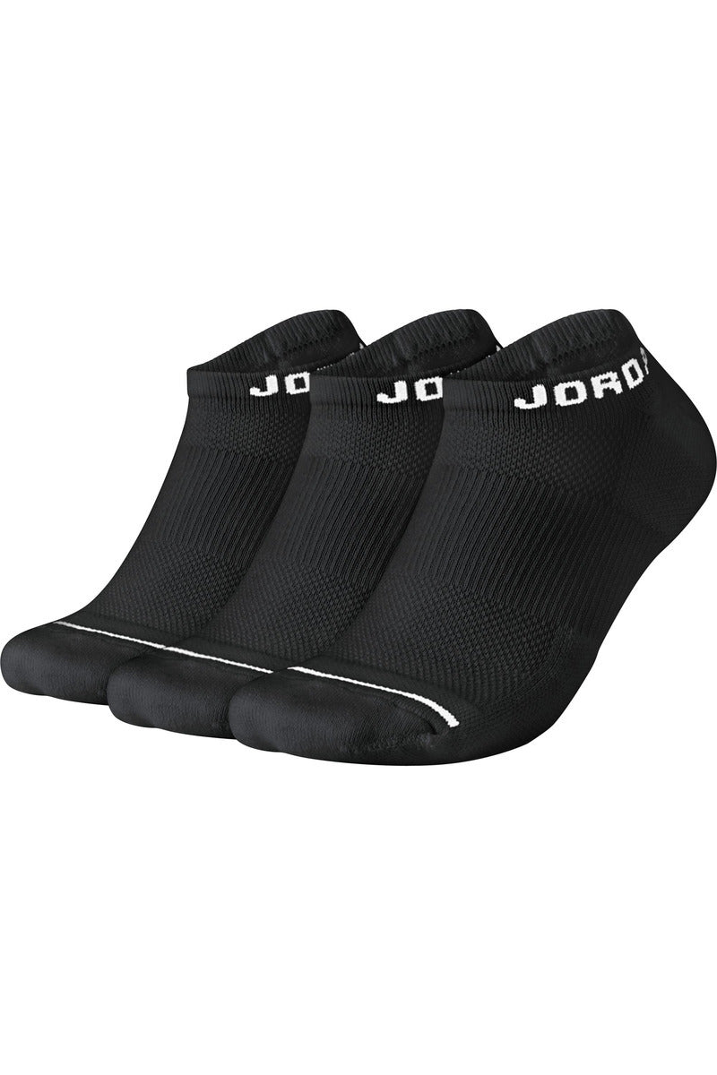 Jordan Jumpman Everyday No-Show 3 Pack Socks in Black