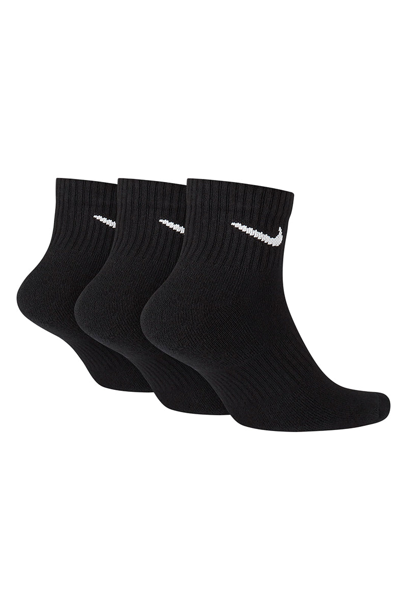 Nike Everyday Cushioned Crew 3 Pack Songs in Black/White