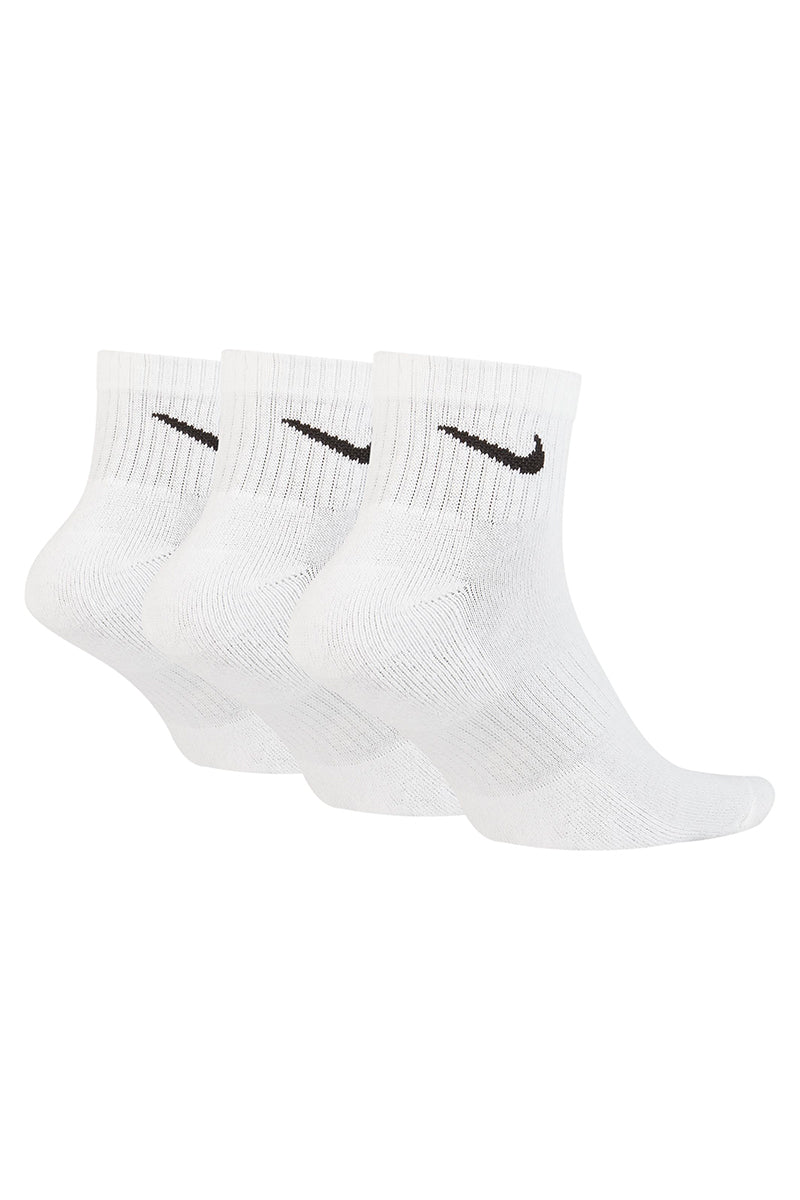 Nike Everyday Cushioned Crew 3 Pack Songs in White/Black