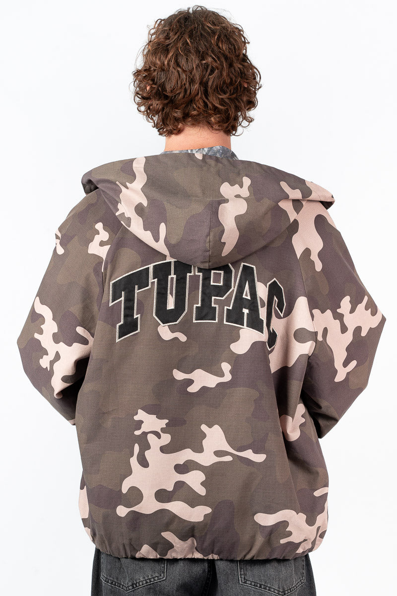 Tupac Zip-Up Waterproof Camo Jacket - Mens