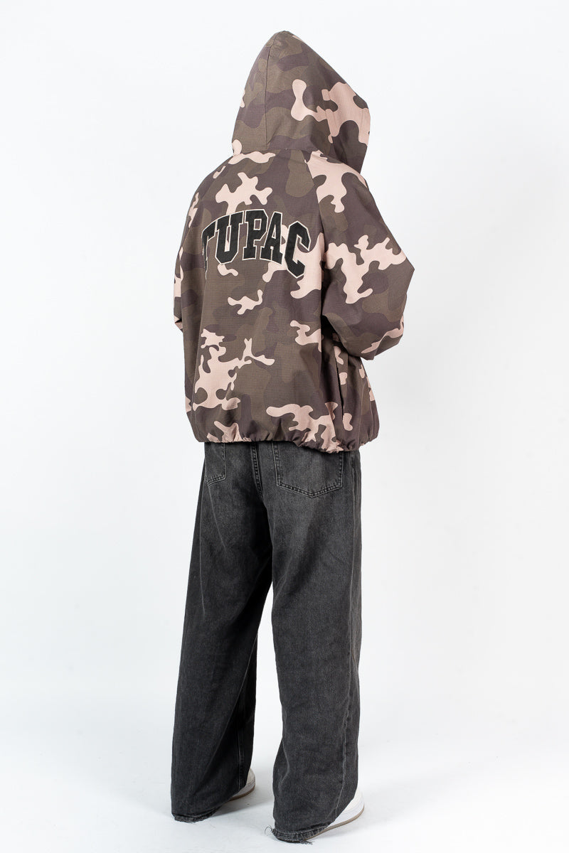 Tupac Zip-Up Waterproof Camo Jacket - Mens