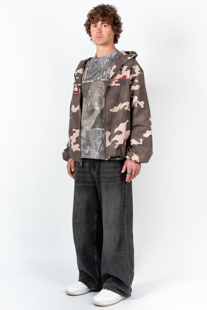 Tupac Zip-Up Waterproof Camo Jacket - Mens