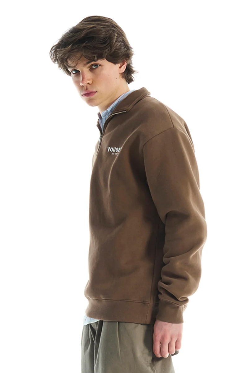 Vouseti OG Coffee Quarter Zip - Mens