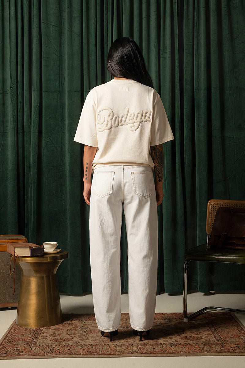 American Bodega Off White Puff Logo Heavyweight Tee - Womens